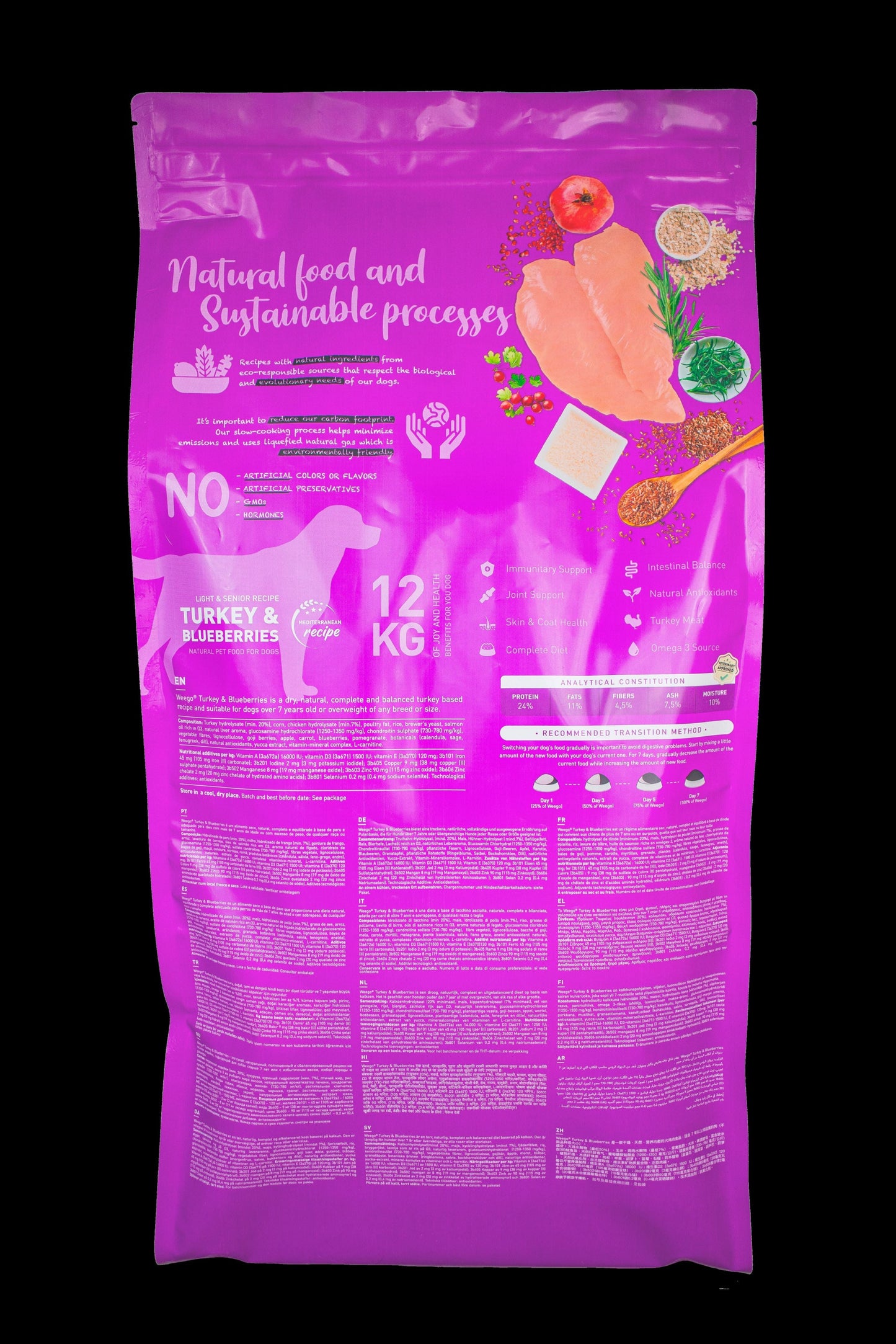 WEEGO DOG FOOD TURKEY & BLUEBERRIES 12KG