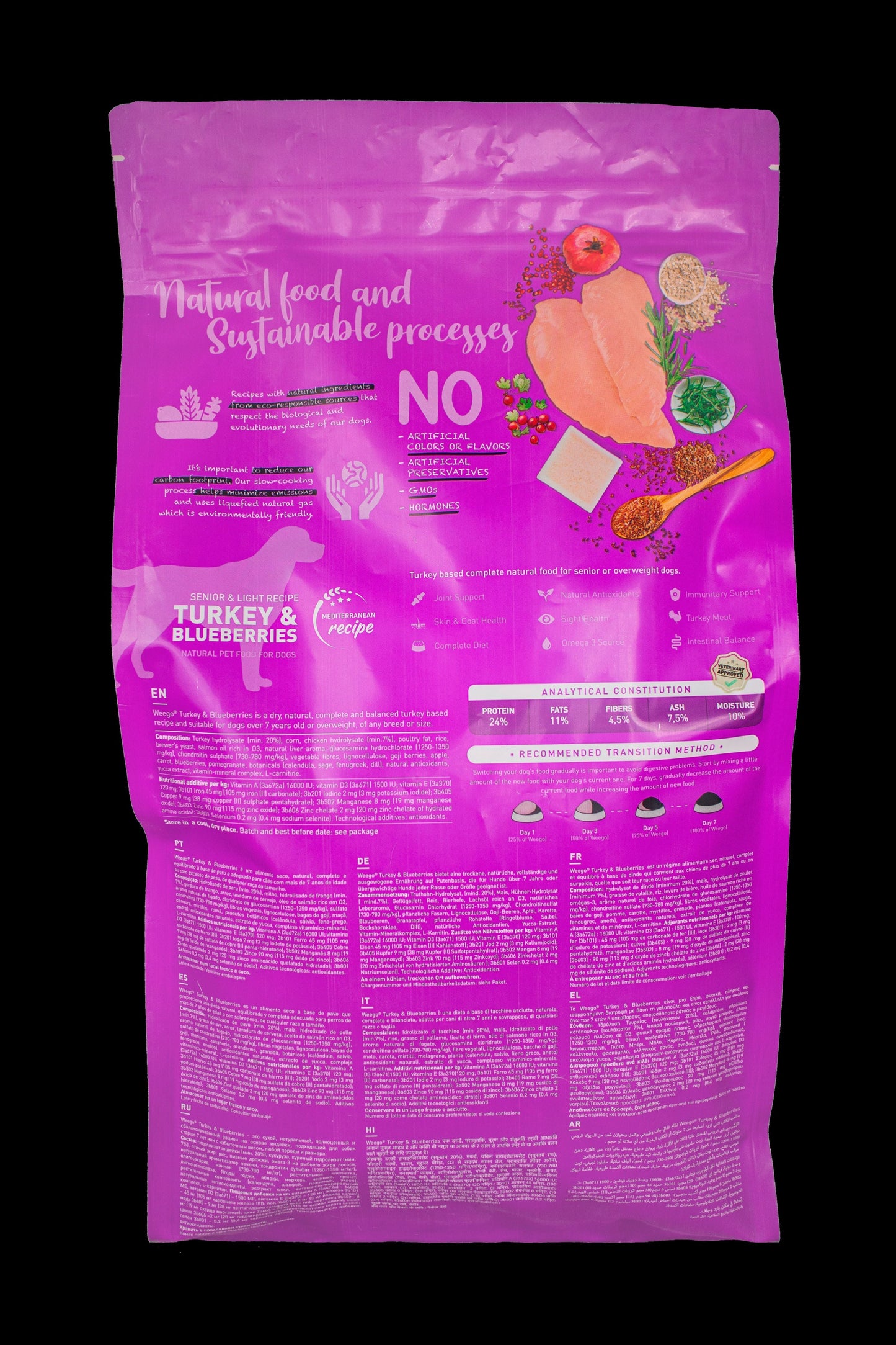 WEEGO DOG FOOD TURKEY & BLUEBERRIES 3KG