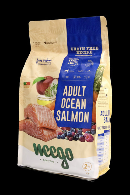 WEEGO GRAIN FREE DOG FOOD ADULT OCEAN SALMON 400G / 2KG / 10KG