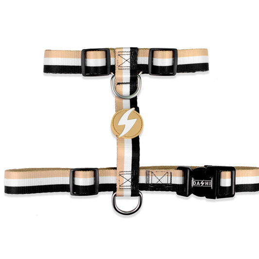 DASHI STRIPES3 BROWN & BLACK BACK HARNESS