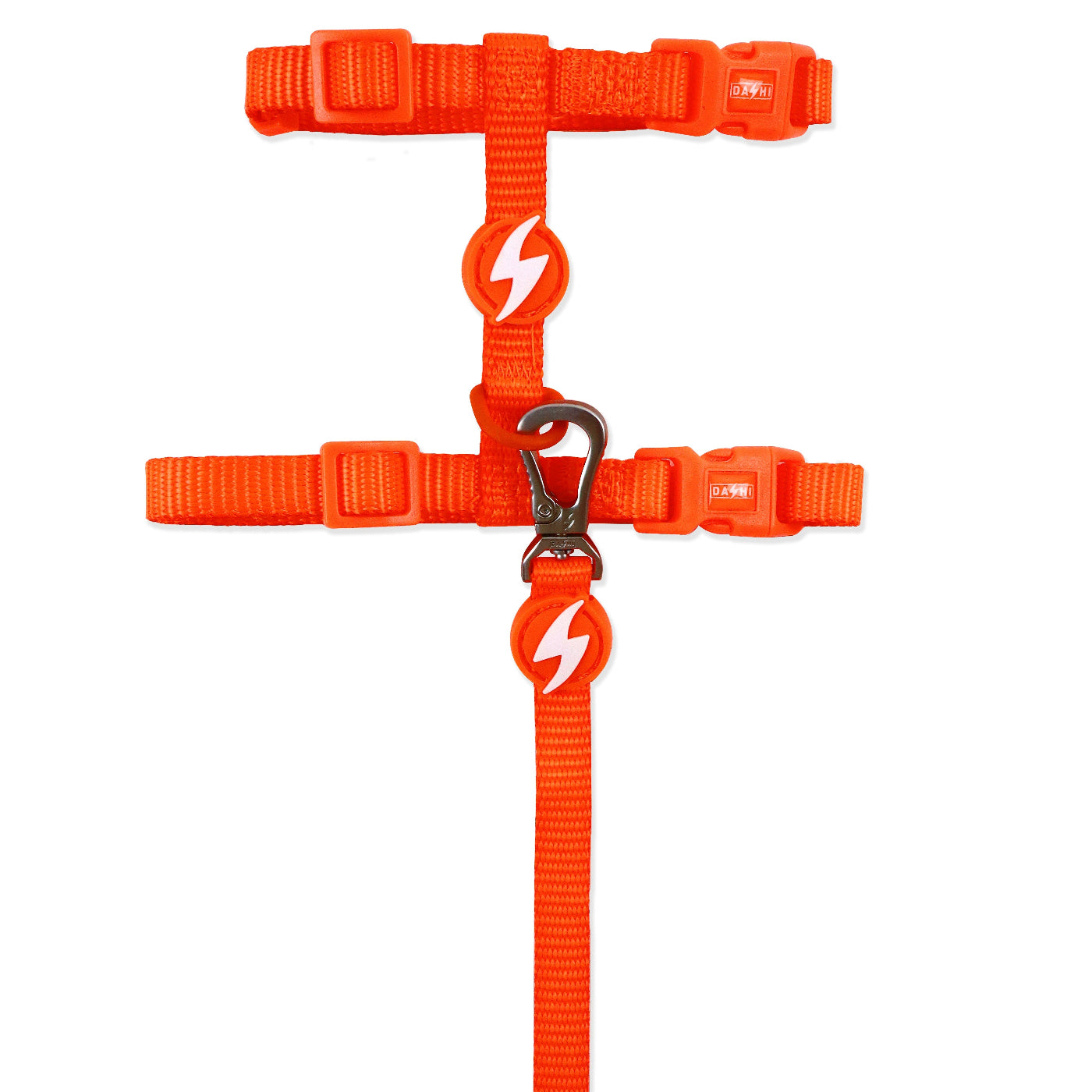 DASHI NEON ORANGE CAT HARNESS + LEASH