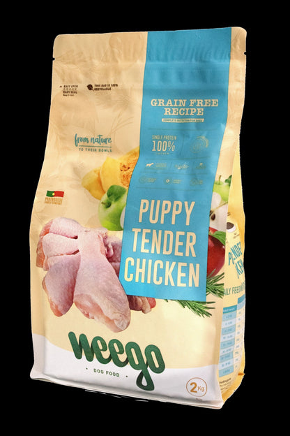 WEEGO GRAIN FREE DOG FOOD PUPPY TENDER CHICKEN 400G / 2KG / 10KG