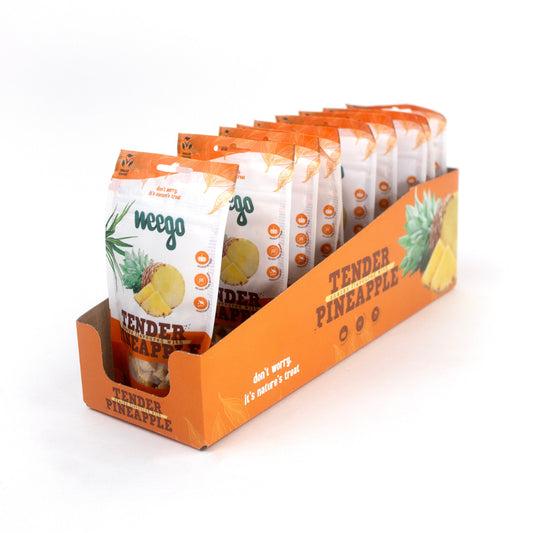 WEEGO DOG SNACK TENDER PINEAPPLE 50G X12