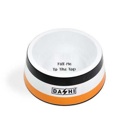 DASHI STRIPES3 ORANGE & BLACK BOWL