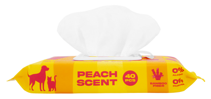 DASHI BAMBOO PET WIPES SOFT PEACH - X 8 (PACK)