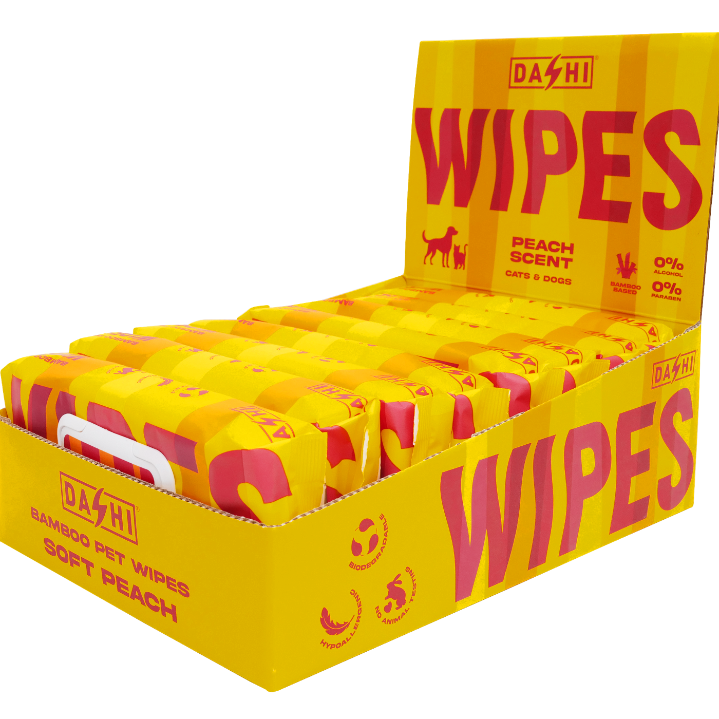 DASHI BAMBOO PET WIPES SOFT PEACH - X 8 (PACK)