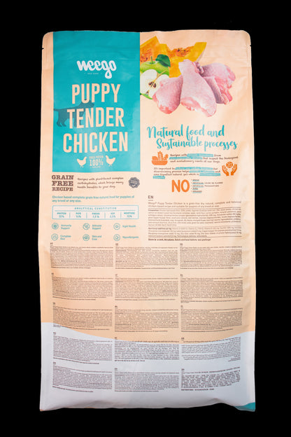 WEEGO GRAIN FREE DOG FOOD PUPPY TENDER CHICKEN 10KG