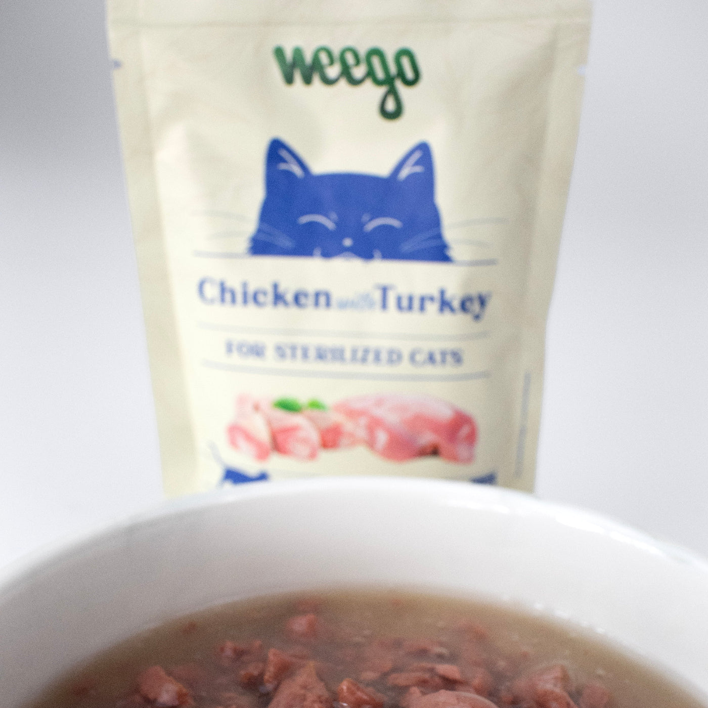 WEEGO WET CAT FOOD TURKEY FOR STERILIZED CATS 85GX24